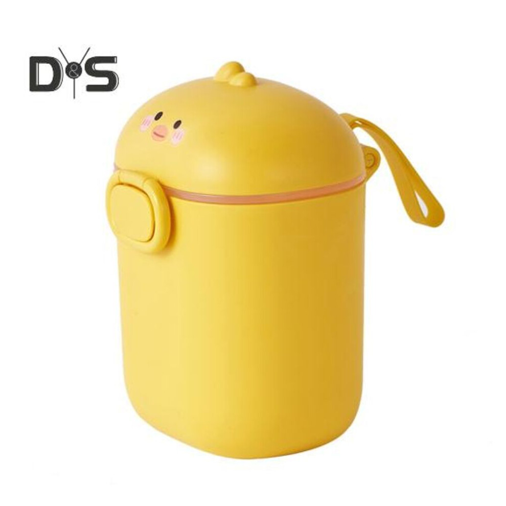 (as the picture, L) Milk Powder Box Formula Dispenser with Scoop Food Grade No Odor Cute Duckling Shape Formula Storage Container Baby Milk Powder Snacks Nuts Box
