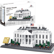 Apostrophe Games White House Building Block Set 770 Pieces Washington D.C. White House Famous Landmark Series - Architecture Model for Kids and Adults