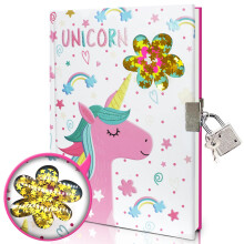 Ginmlyda Girls Diary With Lock For Kids Unicorn Diaries 7.1x5.3 160 sider s?d pige Journal Secret Notebook med l?s og n?gle til lille barn, der s