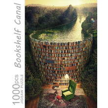 Jigsaw Puzzle felnotteknek 1000 darab s tbb Knyvespolc Canal Puzzle Knyvtr Knyvtr Kihvst jelento vicces rejtvnyek bartoknak Csaldi tevke