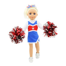 Emily Rose 14 tommer dukke t?j t?j tilbeh?r 6-pc USA moderne 14,5 """" Doll Cheer cheerleader Gift Settfit inklusive gymnastiksko og pom-poms tilbe