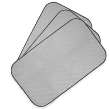 Pet Magasin Hochsaugfhige, wiederverwendbare, waschbare Haustier-Trainingsunterlagen mit wasserdichter Unterseite (3er-Pack), Grau, Passform Standar