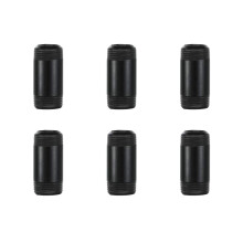 GEILSPACE 6 PACK 34 A 2 tuyaux en metal noir precoe en acier industriel s'adapte a trois quarts de quarts de piles et raccords filetes noirs - et