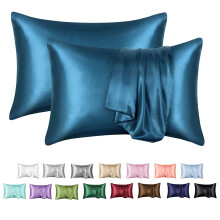 Set van 2 zijden kussenslopen, moerbeizijde kussenslopen, queensize, set van 2, anti-acne zijden kussensloop voor haar en huid, natuurlijke satijnen kussenslopen, geschenken voor vrouwen en mannen