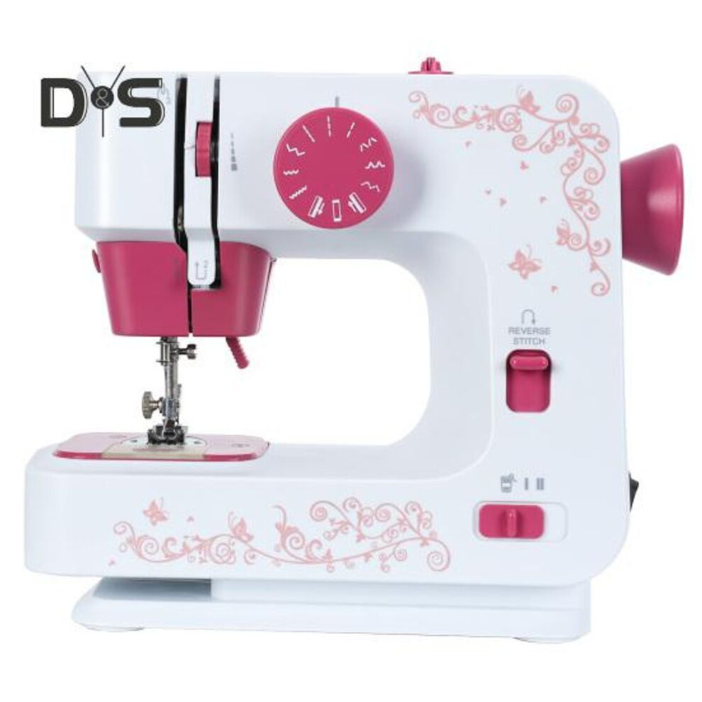 Sewing Machine With 12 Built-in Stitches Presser Feet Pedal Sewing Accessory Kit Beginner Professional Household Portable Mini Electric Sewing