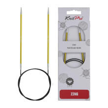 KnitPro Zing faste rundpinde 24"""" (60cm) | US st?rrelse 4 (3,5 mm)