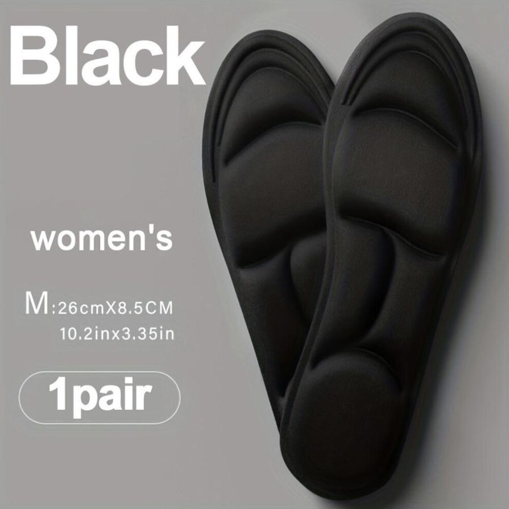 (black, 35-36) Memory Foam Adjustable Wear-Resistant Breathable Running SportsSoft and Comfortable Insoles