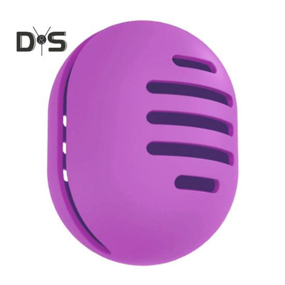 (purple) Makeup Sponge Holder Double-sided Breathable Silicone Makeup Blender Holder Powder Puff Storage Organizer Travel Case