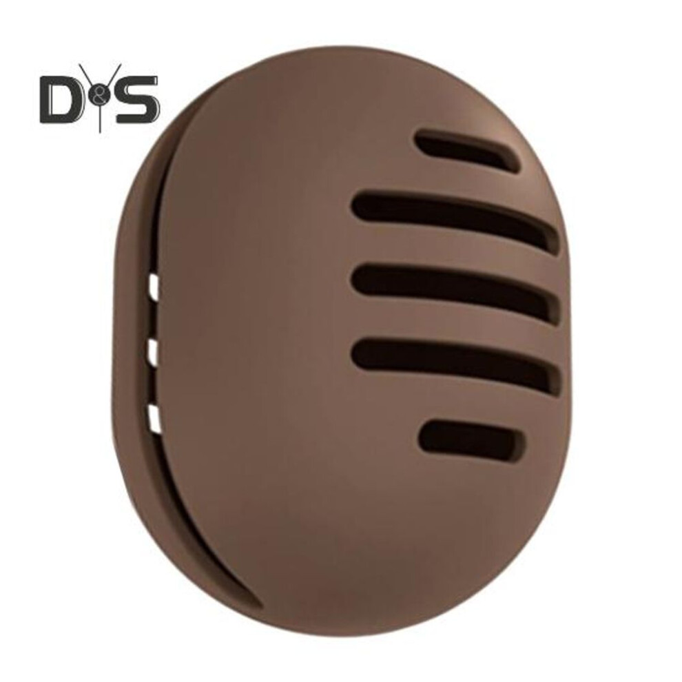 (dark coffee) Makeup Sponge Holder Double-sided Breathable Silicone Makeup Blender Holder Powder Puff Storage Organizer Travel Case