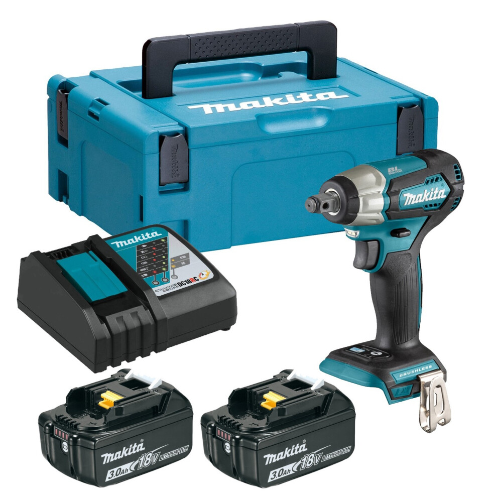 Makita DTW181RFJ 18v LXT 1/2" Impact Wrench Brushless Cordless Compact 2 x 3.0ah
