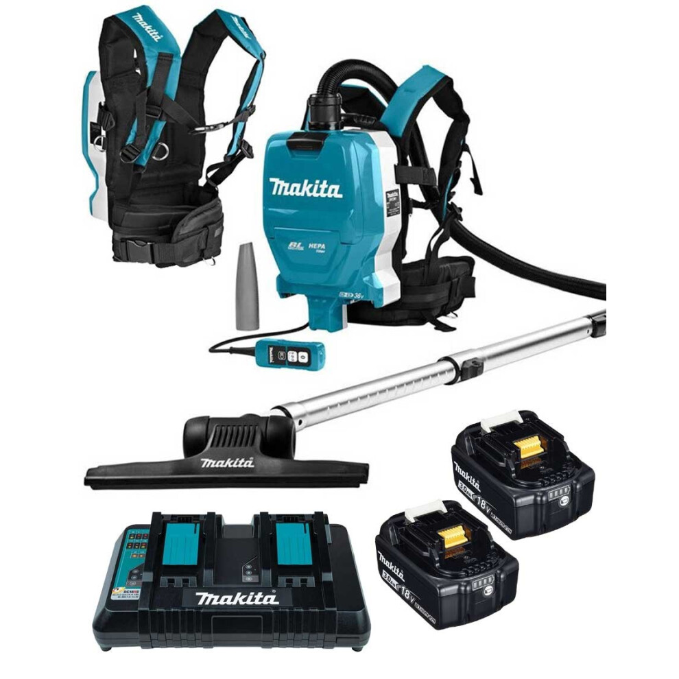 Makita DVC261ZX11 Twin 18v / 36v Brushless Backpack Vacuum Cleaner LXT 2 x 3.0Ah