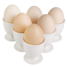 Keramisk blød hård kogte ægkopper Holder Sæt på 6 til morgenmad Brunch Soft Boiled Egg Holder