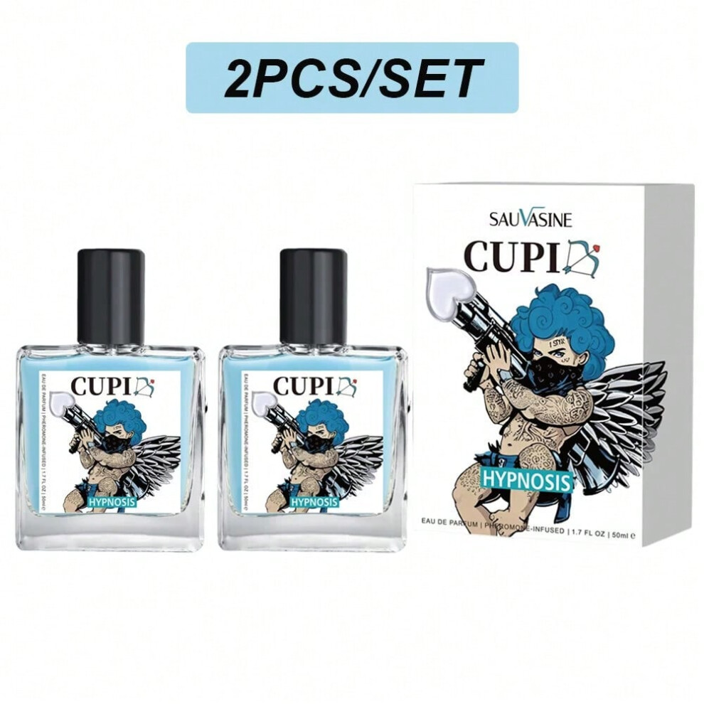 (2PCS) 50ml Cupid Hypnosis Perfume Pheromone Cologne for Men Long Lasting Enhances Intimacy High Quality Hombre Perfume Attract Women