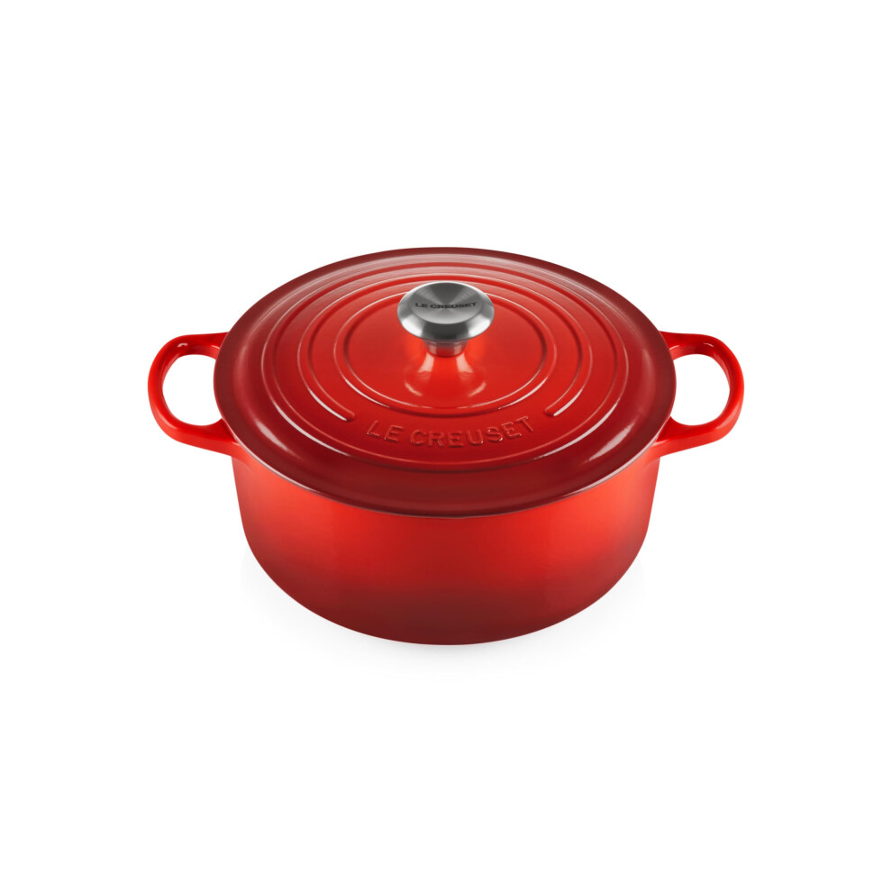 Le Creuset Enameled Cast Iron Signature Round Dutch Oven  5.5 qt.  Cerise