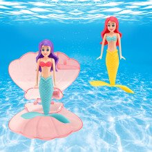 Poolspielzeug für Mädchen - Spinnende Meerjungfraupuppen mit transparenten Hülle, lebendige Farben Unterwasser -Schwimmspielzeug für Pool & Bad