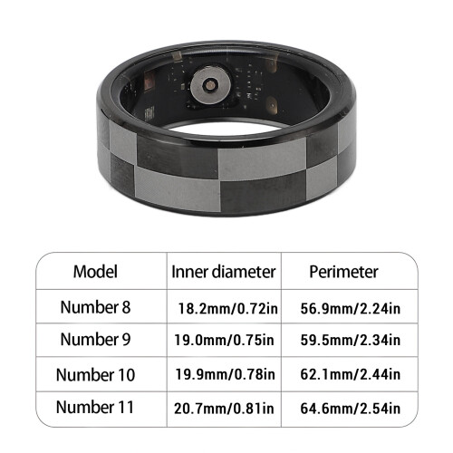 No.8 Silver Smart Ring 18mAh, 7 Days Battery, 5ATM 1