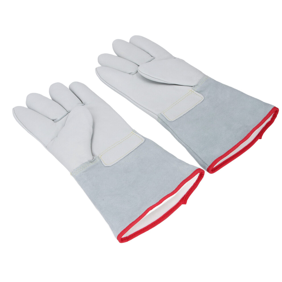 1 Pair 36Cm Antifreeze Gloves Thickened Cowhide Low Temperature Protective Gloves For Liquid Nitrogen Dry Ice Handling 3281296786404