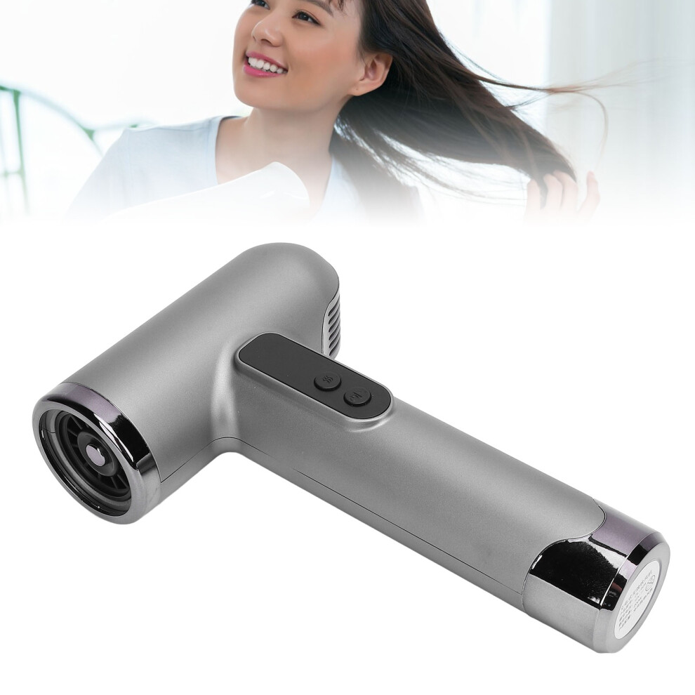 Silver Hair Dryer 100000Rpm 200W Usb Rechargeable Cordless Quiet Portable Blow Dryer For Dormitory Home Travel