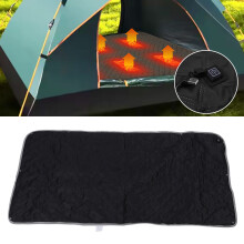 Heated Blanket Water Proof Rapid Heating Comfortable Fleece Portable Heated Mat for Camping Picnic 150x72cm/59.06x28.35in