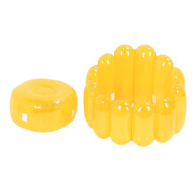 Inflatable Sofa Chair Portable Outdoor Blow Up Couch Seat Transparent Candy Color for Home Living Room Bedroom Casual Yellow