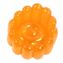 Inflatable Sofa Chair Portable Outdoor Blow Up Couch Seat Transparent Candy Color for Home Living Room Bedroom Casual Orange