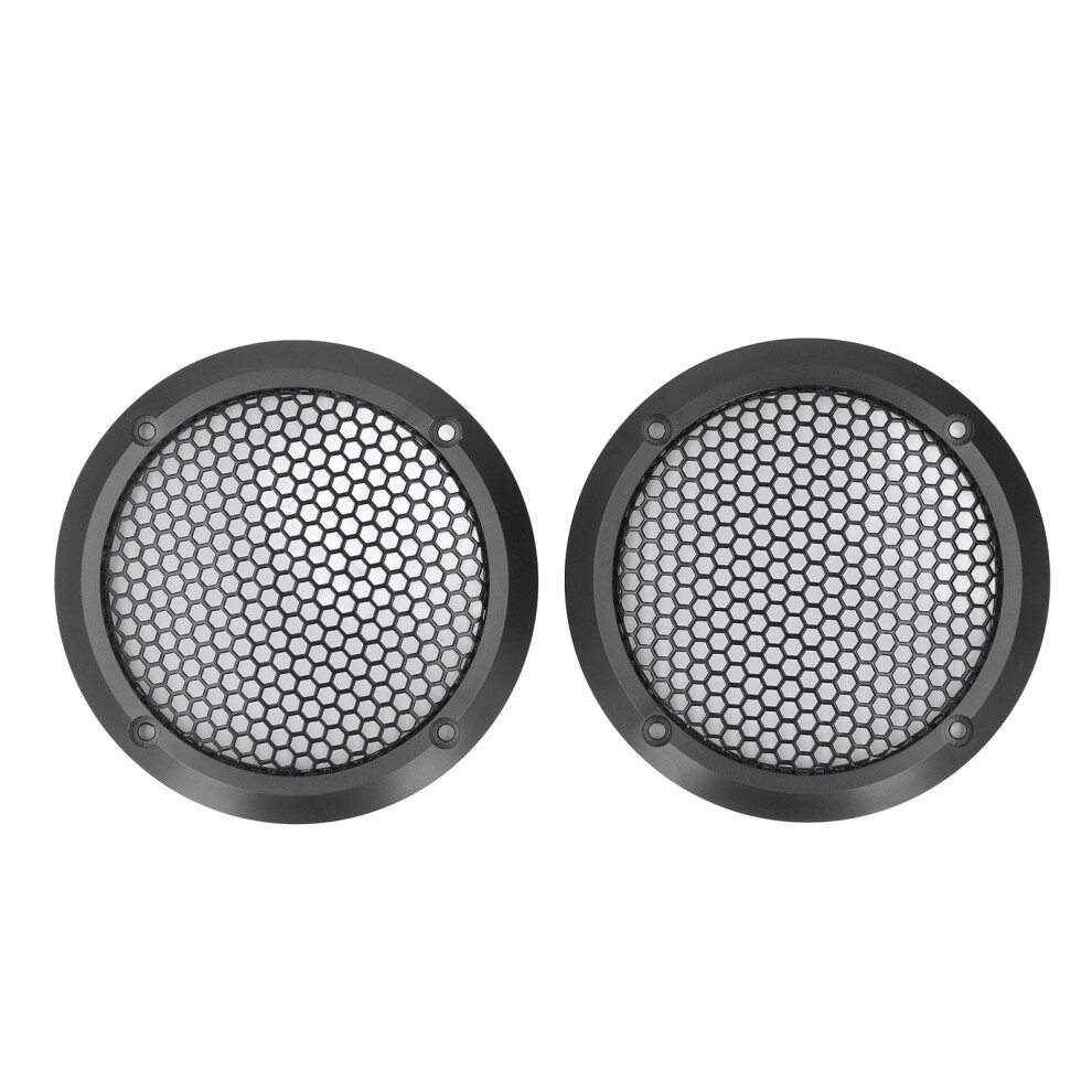 2Pcs Speaker Covers Round Speaker Grill Mesh Decorative Subwoofer Car Speaker Grill Protector With 8 Screws Od 97Mm Black 5021296794034