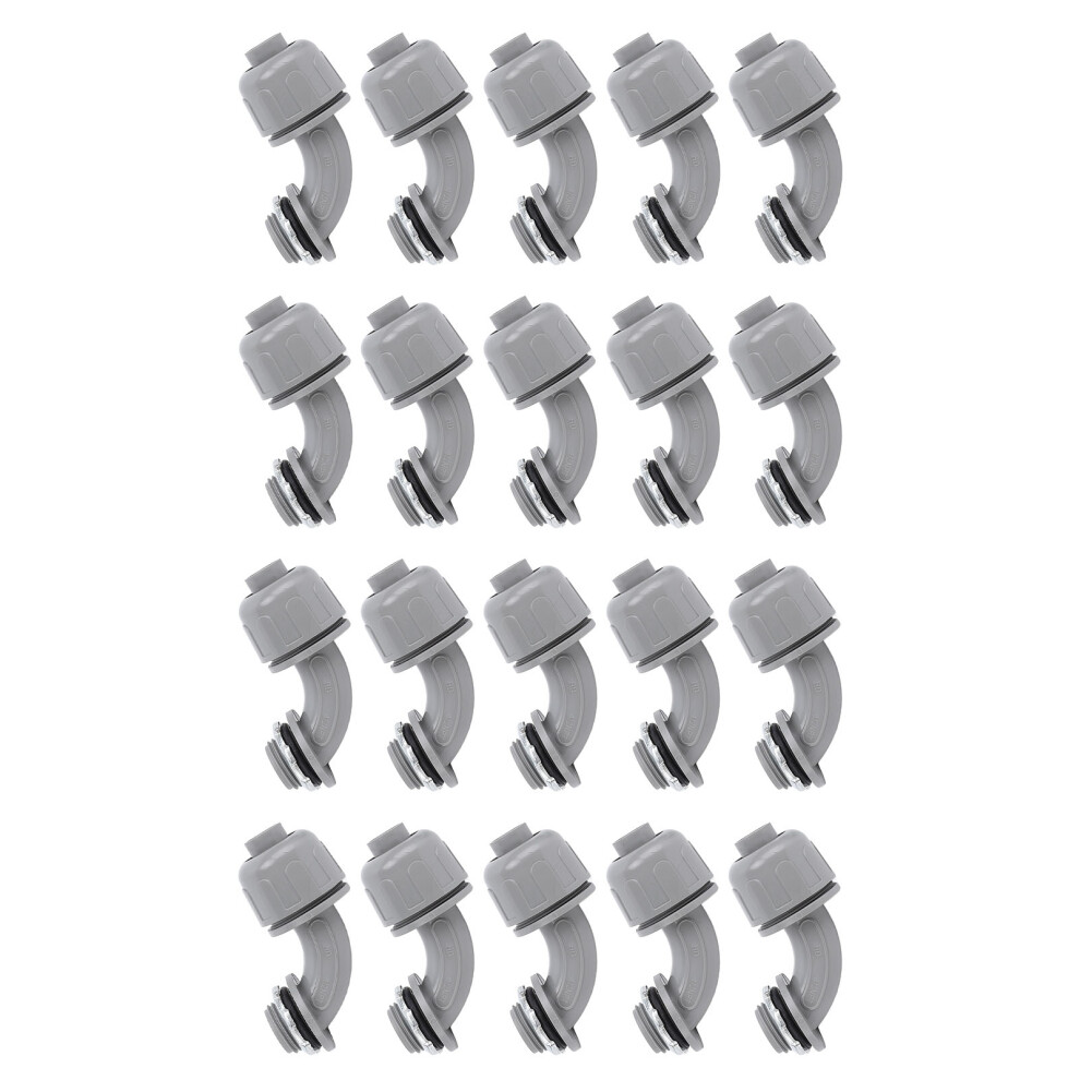 20PCS Liquid Tight Connector 1/2 Inch NPT Nylon 6 90 Degree PVC Electrical Conduit Connector Fitting-image-OPC-PH9QDFB-NEW