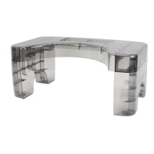 Toilet Potty Stool Portable Squatting Poop Foot Stool Non Slip Children Toilet Assistance Step Stool for Bathroom Transparent Gray