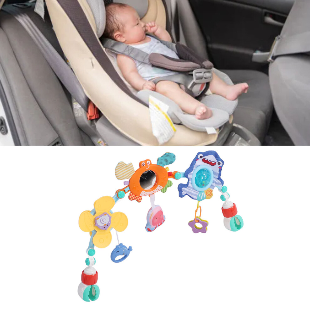 Adjustable Arch Bassinet Toys Infant Toddlers Baby Crib Hanging Car Seat Stroller 2 Use