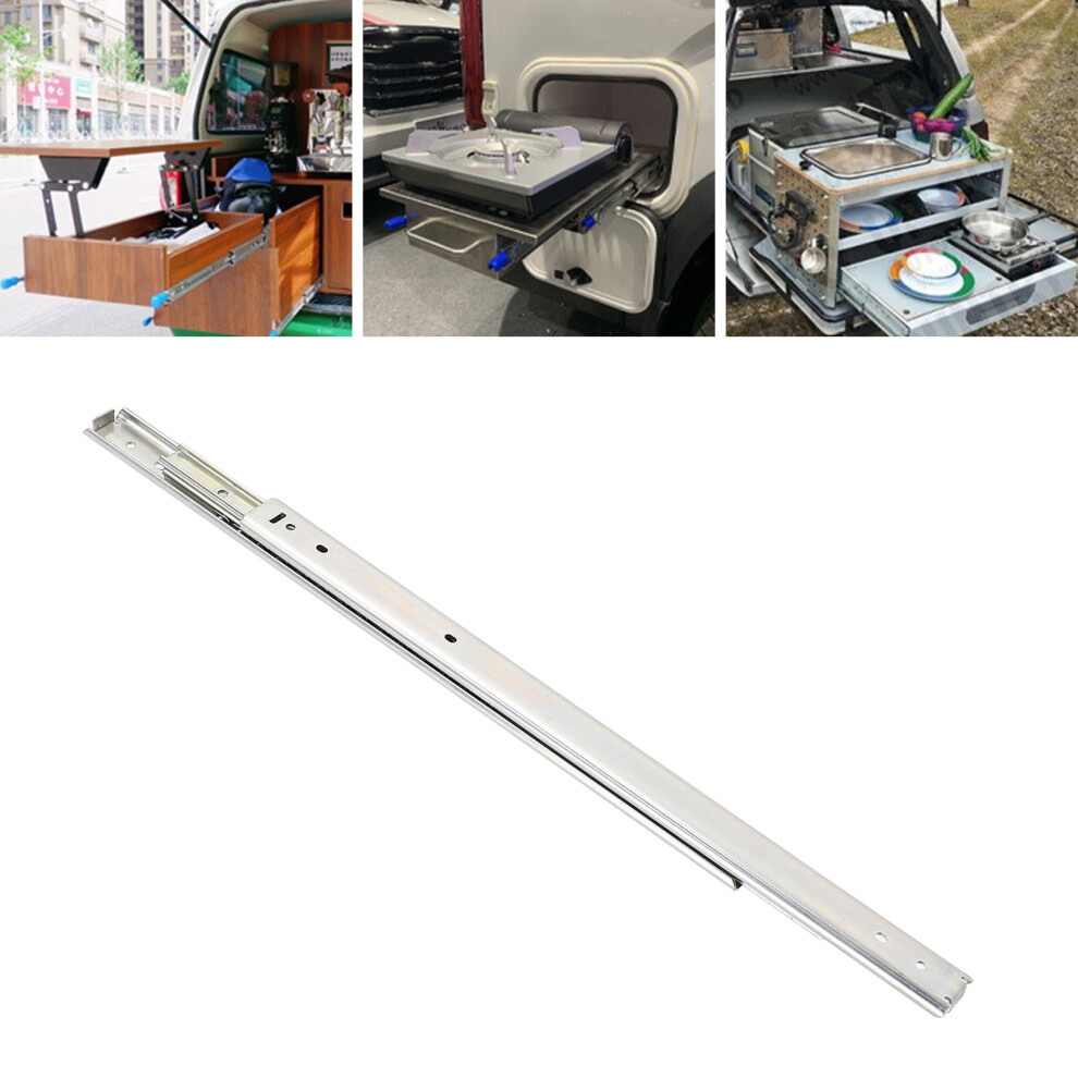 20 Inch Drawer Slide 27Mm Width 38Kg Load Bearing 3 Fold Full Extension Side Mount Ball Bearing Drawer Runner 9361296798806