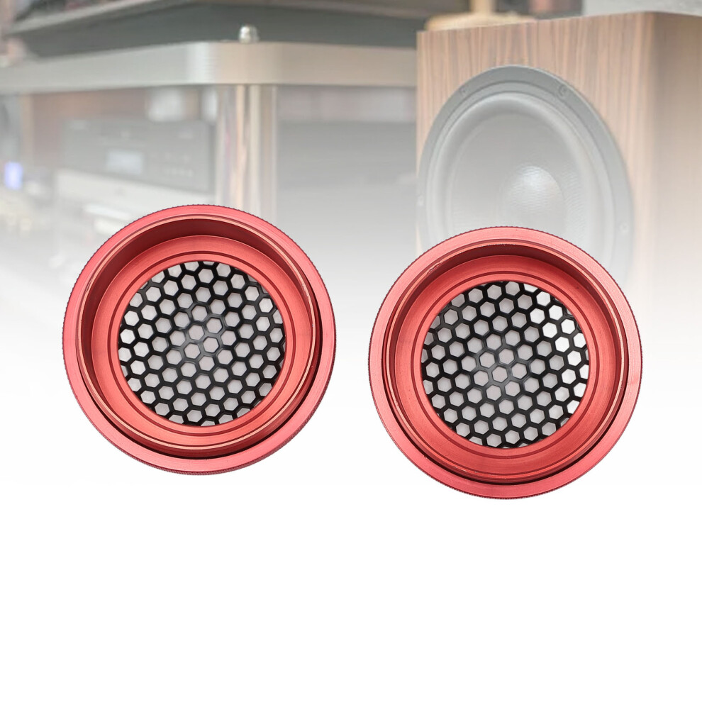 2Pcs Speaker Mesh Grill 54Mm Protective Impact Resistant Metal Speaker Round Mesh Cover Guard Protector For Home Car Boat Red 3191296800225