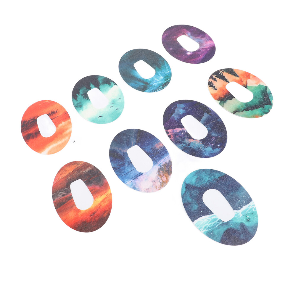 30pcs Watercolor Landscape Adhesive Patches 9 Designs Sensor Stickers Breathable Sensor Covers for   G6