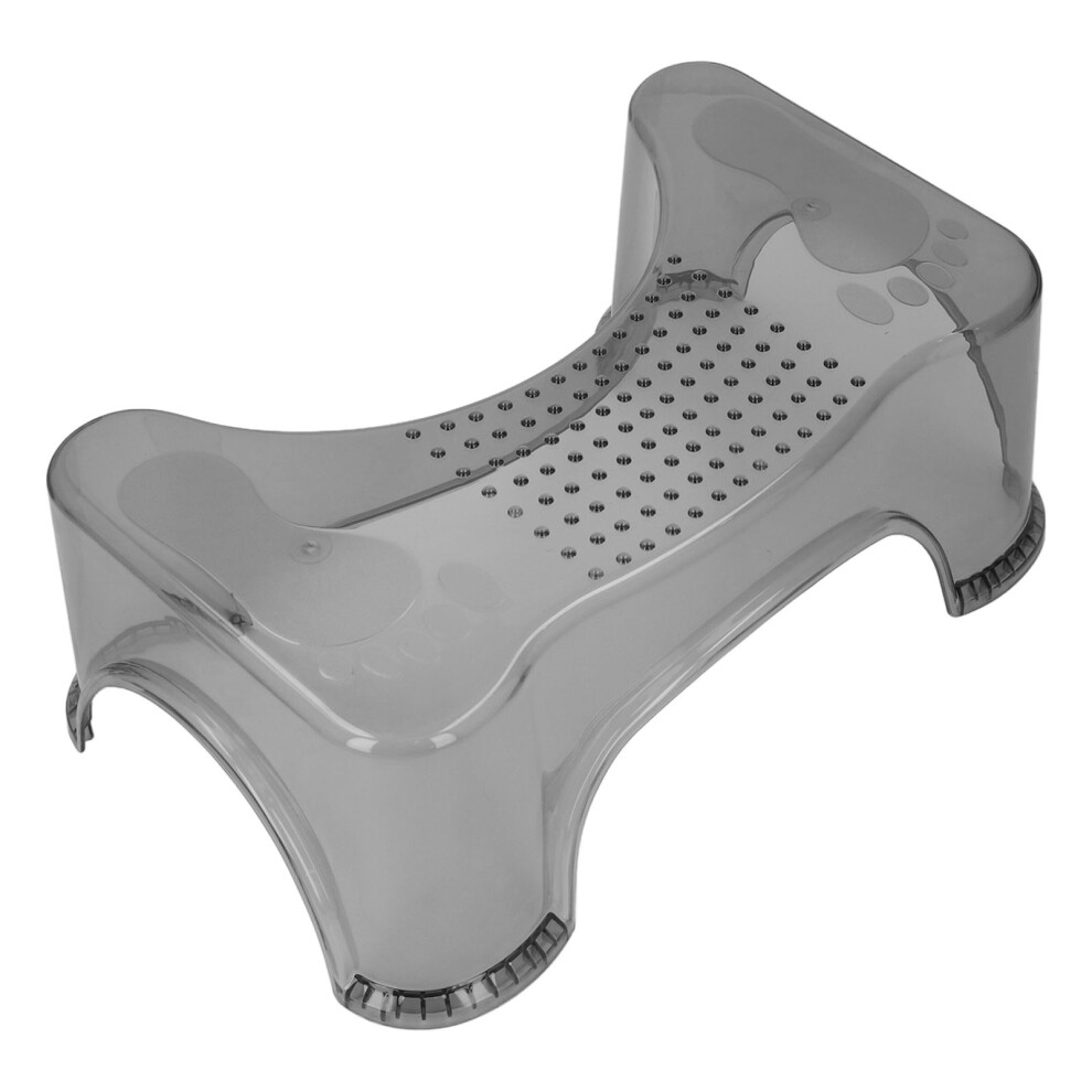 Children Toilet Footstool Non Slip Bathroom Toilet Potty Stool Thickened Squatting Poop Foot Stool For Home Office Transparent Gray