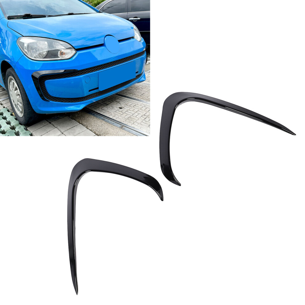 1 Pair Front Air Vent Splitter Enhanced Aerodynamics Sporty Look Increased Downforce Bumper Splitter Trim for UP 2011 to 2015 Glossy Black-image-OPC-PH9QF8V-NEW