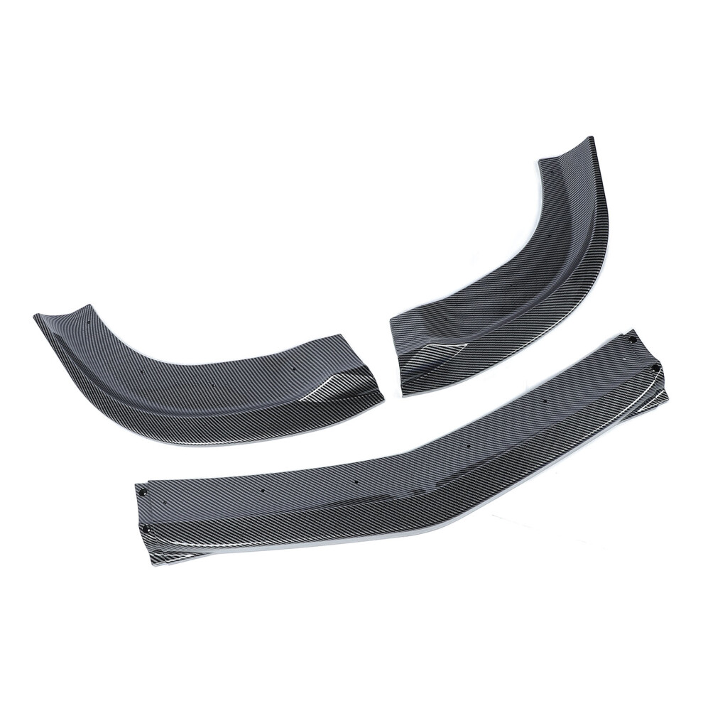3Pcs Front Bumper Lip Spoiler Splitter Sporty Look Front Lip Spoiler Splitter Protector for C-Class W204 Pre-Facelift C63 AMG 2007 to 2010