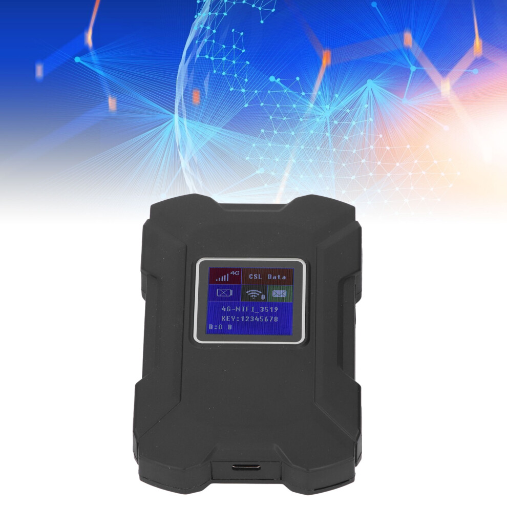4G Mobile Wifi Hotspot Portable Wifi Router Support 32 Users Travel Pocket Hotspot With 1.44 Inch Color Screen For Americas Europe Australi Black 9461296803132