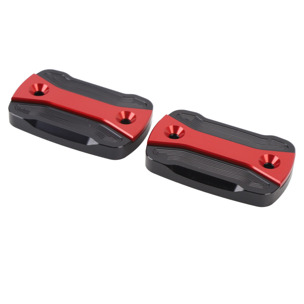 Pair Of Motorcycle Brake Fluid Reservoir Cap Aluminium Alloy For Xmax 300 125 250 2017-2023 Red 3171296806083