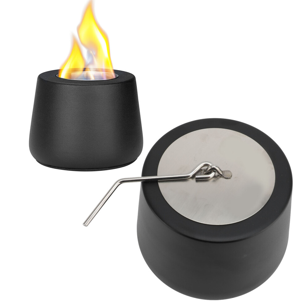 Tabletop Fire Pit Bowl Smokeless Burning Portable Black Table Top Fireplace Fire Bowl for Indoor Outdoor