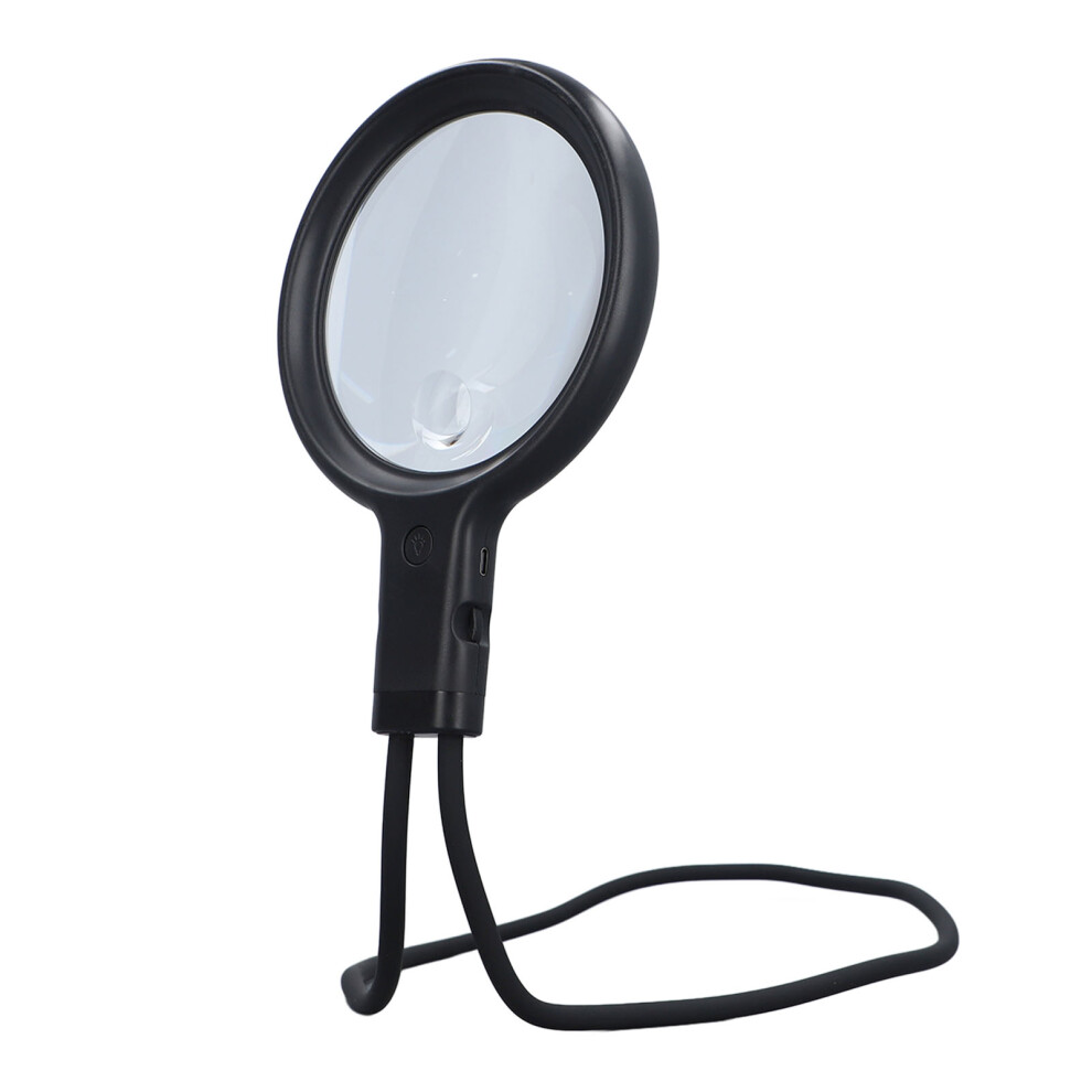 Light 5X 15X Hanging Neck Magnifying Glass 3 Colour Led Usb Gooseneck Page Magnifier For Sewing Repairing