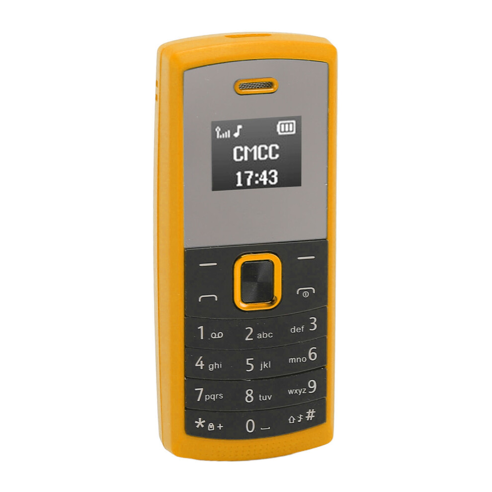 Bm01 Smallest Mobile Phone 2 In 1 Miniature Cell Phone With Speakerphone Bt Support Dual Sim Card Gsm Cell Phone Yellow 8721296821378