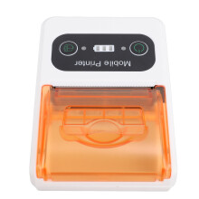 Bluetooth Thermal Receipt Printer 58mm Toothed Blade Portable Small Thermal Printer for Office Retail Store Restaurant Orange White