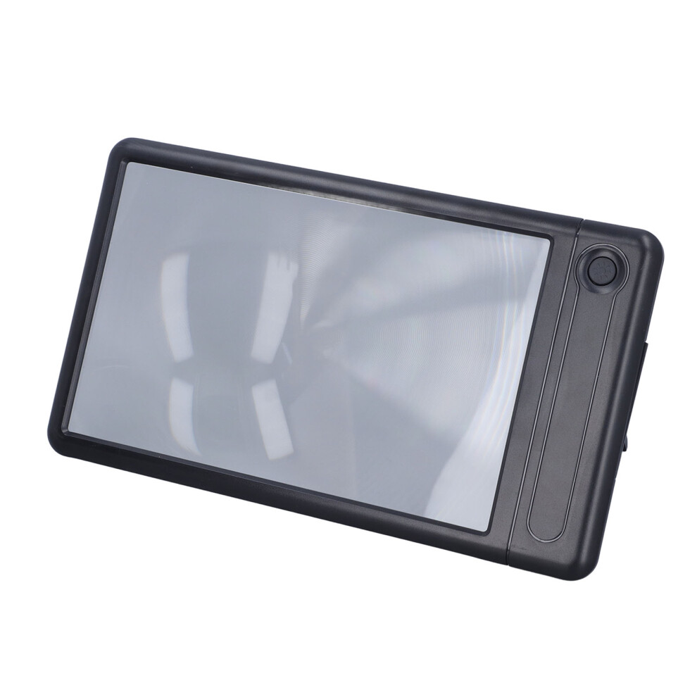 5X Reading Magnifier with Stand 43 LED 3 Brightness Full Page Rectangular Magnifier for Engraving Printing