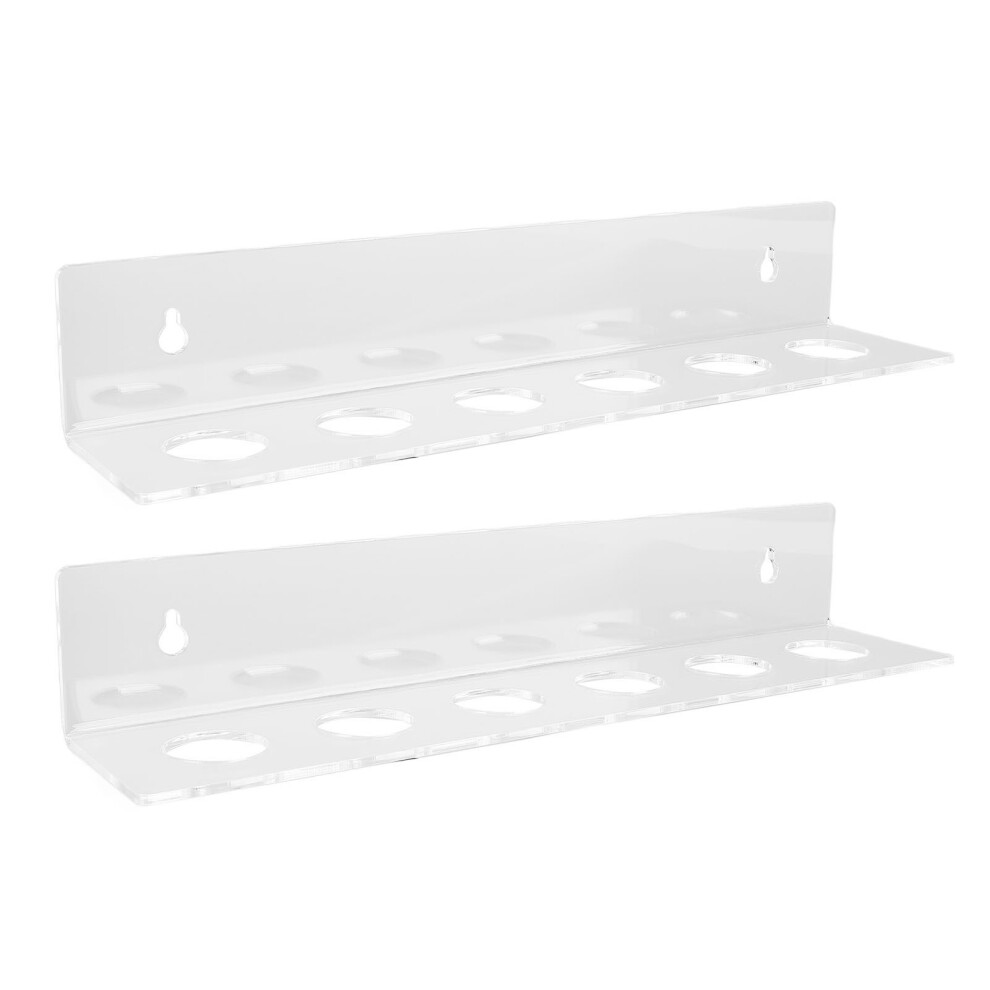 2Pcs Small Balls Display Rack Acrylic Clear Wall Mounted Floating Shelf 12 Balls Stand Holder For Table Tennis Baseball Home Decor 4971296826161