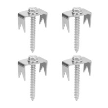 50PCS Fence Post Fasteners Stainless Steel Heavy Duty Reusable Fixing Screw Nails for Garden Wire Fencing