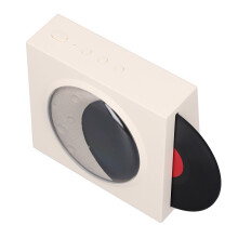 Retro BT Speaker Moon Alarm Clock Innovative Wireless Small Speaker for Home Office Moon White