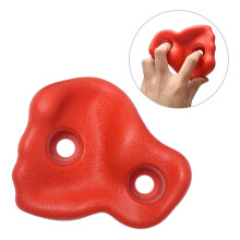 10PCS Rock Climbing Holds PE Ergonomic Comfortable Hand Feeling Climbing Rock Wall Grips for Indoor Outdoor Red