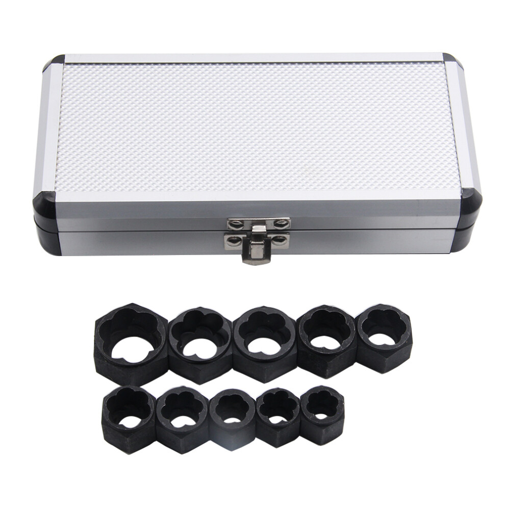 10Pcs High-Grade Broken Nut Bolt Extractor Socket Hex Nut Removal Tool Nut Breaks Bolt Extractor 4641296831839