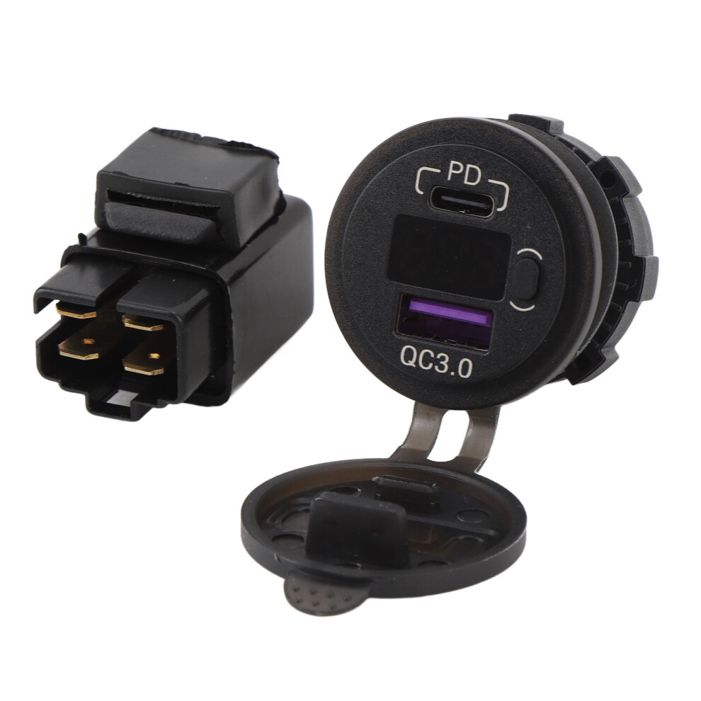 Motorcycle Usb Charger Dc12v Pd Fast Charge Usb 3.0 Water Resistant For Versys650 Versys1000 Versysx300 4641296834564