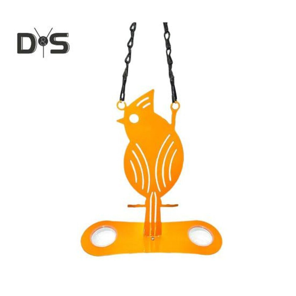 Oriole Birds Feeder Hanging Plastic Birds Feeder with Clear PP Bowls And Perch Outdoor Orange Fruit Feeder for Backyard Garden Decor