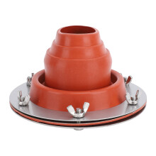 Tent Stove Jack Kit High Temp Silicone Pipe Boot Flashing Roof Flue Kit Compatible with Triple Wall Pipe Sections Orange